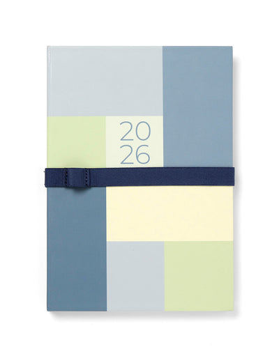 Letts of London Gradient A5 Week to View Diary 2026 - Multilanguage Blue 26-082571 #colour_blue