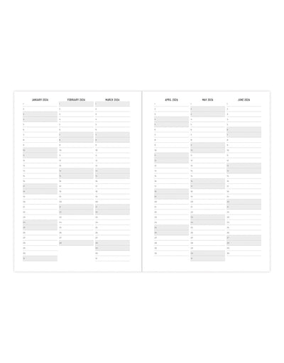 Letts of London Gradient A6 Week to View Diary 2026 - Multilanguage Blue 26-082577 #colour_blue