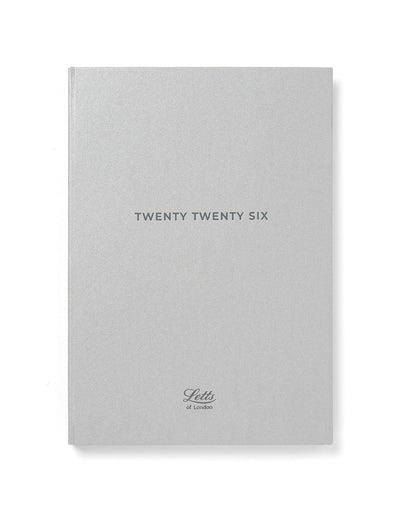 Letts of London Titanium A5 Day to a Page Diary with Appointments 2026 - Multilanguage
