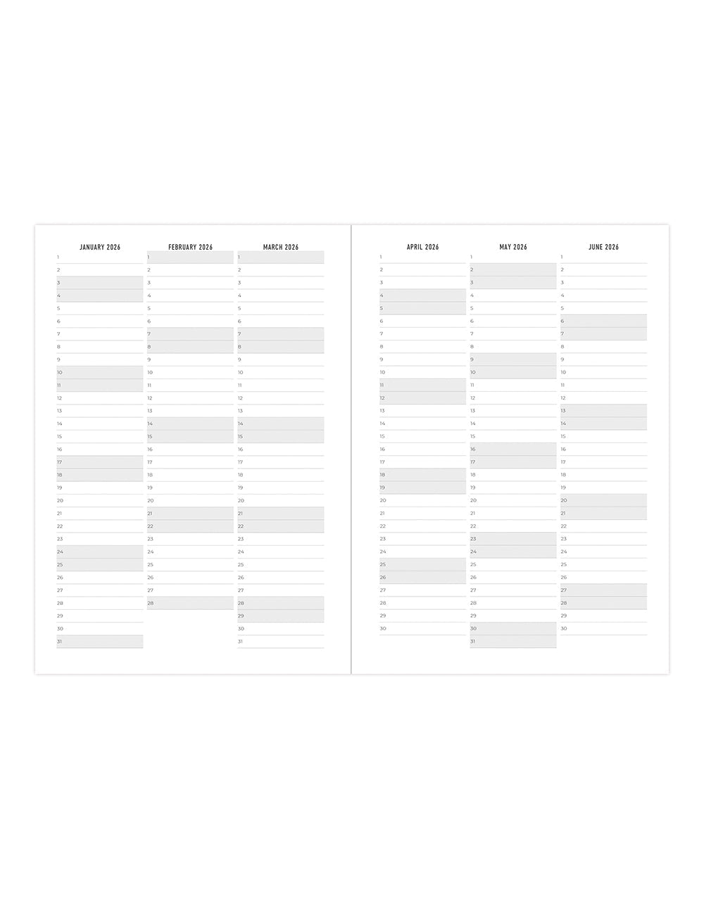 Letts of London Titanium A5 Day to a Page Diary with Appointments 2026 - Multilanguage Silver 26-082586 #colour_silver