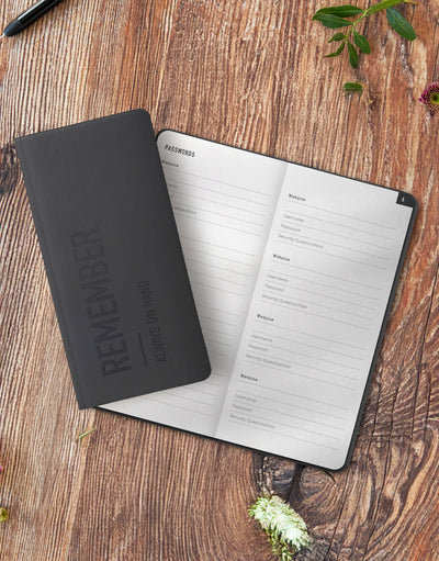 Conscious Evergreen Slim Pocket Password Book 900364 - Letts of London#colour_slate