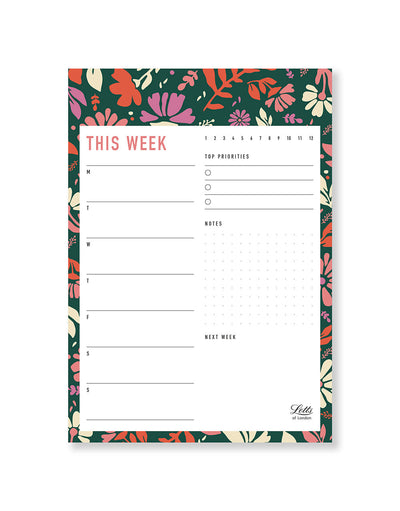 La Belle Nature A5 This Week Notepad 990354 - Letts of London#colour_vert