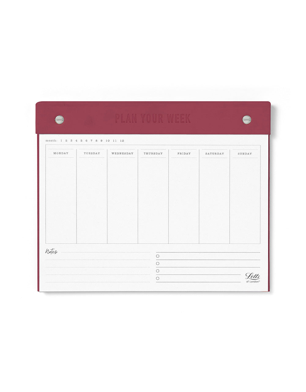 Conscious Evergreen Weekly Planner Berry 990356 - Letts of London#colour_berry