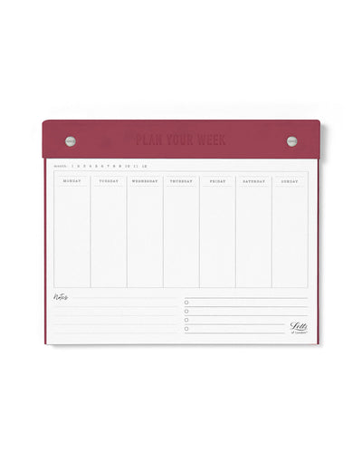 Conscious Evergreen Weekly Planner Berry 990356 - Letts of London#colour_berry