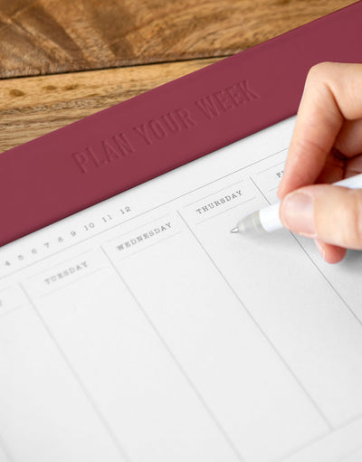 Conscious Evergreen Weekly Planner Berry 990356 - Letts of London#colour_berry