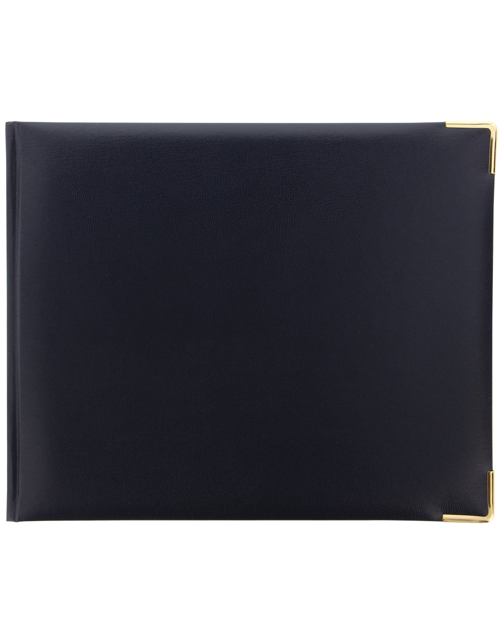Classic Quarto Landscape Plain Guest Book in Navy#colour_dark-blue