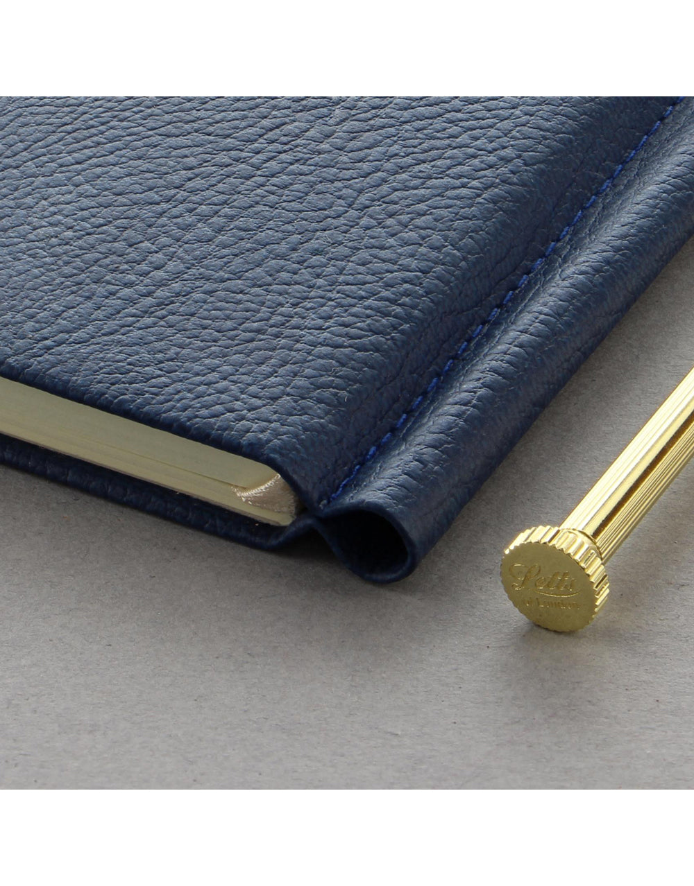 Origins Slim Pocket Dotted Notebook Navy with Pen#colour_navy