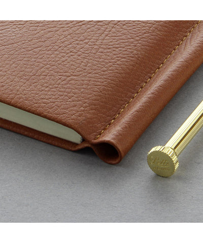 Origins Slim Pocket Dotted Notebook Tan with Pen#colour_tan