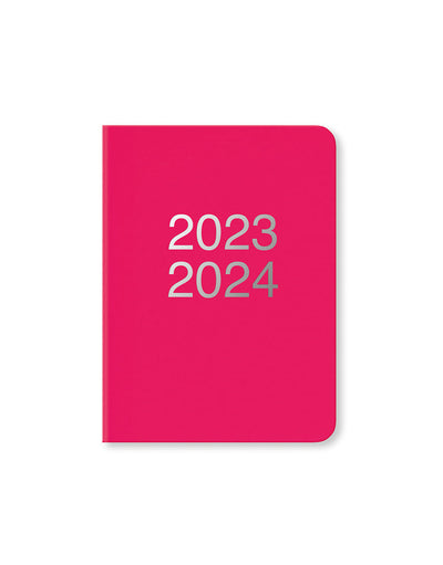 Dazzle A6 Day to a Page Diary with Appointments 2023-2024 - Multilanguage - Pink - Letts of London#colour_pink