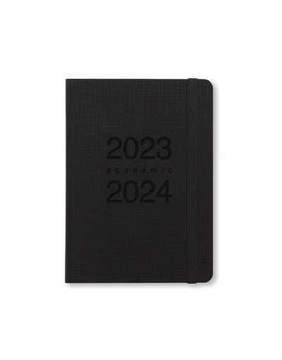 Memo A6 Week to View Diary 2023-2024 - Multilanguage - Black - Letts of London#colour_black
