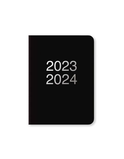 Dazzle A6 Day to a Page Diary with Appointments 2023-2024 - Multilanguage - Black - Letts of London#colour_black