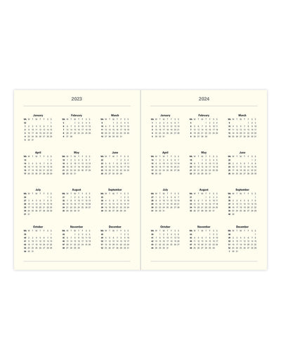 Edge A5 Week to View with Notes 18-Month Diary 2023-2024 - Multilanguage - Navy - Letts of London#colour_navy