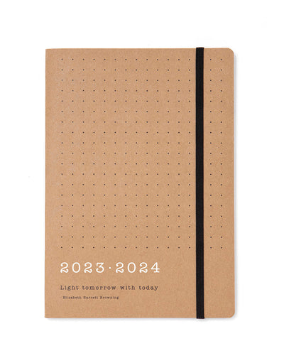 Eco Writers Quotes A5 Week to View Diary 2023-2024 - Multilanguage - Kraft - Letts of London#colour_kraft