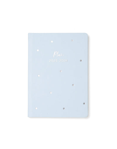 Dots A6 Week to View Diary 2023-2024 - Multilanguage - Ice Blue - Letts of London#colour_ice-blue