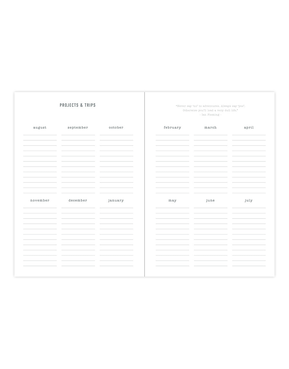 Eco Writers Words A6 Day to a Page Diary with Appointments 2023-2024 - Multilanguage - Black - Letts of London#colour_black