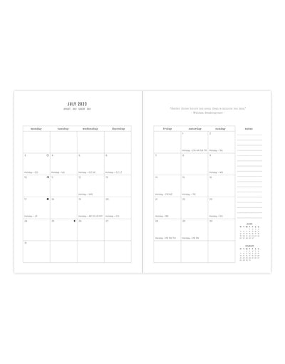 Spring Valley A5 Week to View 18-Month Diary 2023-2024 - Multilanguage - Mint - Letts of London#colour_mint
