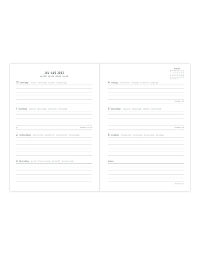 Joy A5 Week to View Diary 2023-2024 - Multilanguage - Teal - Letts of London#colour_teal