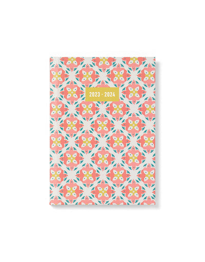 Morocco A6 Week to View Diary 2023-2024 - Multilanguage - Coral - Letts of London#colour_coral