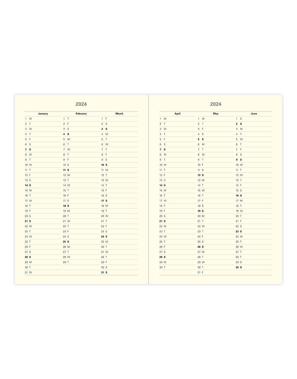 Edge A5 Week to View Diary with Notes 2024#colour_duck-egg
