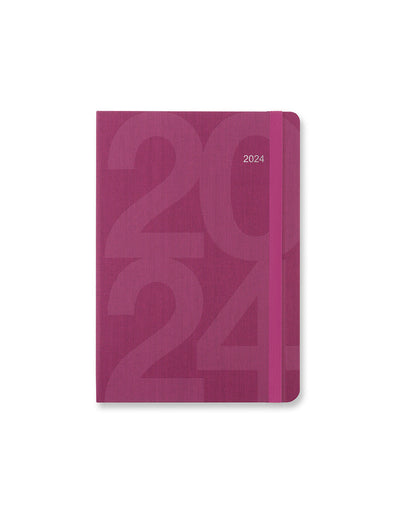 Block A6 Week to View Diary 2024 - Multilanguage#colour_pink