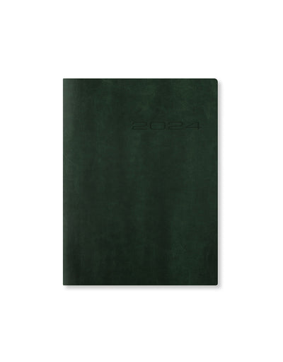 Lecassa A6+ Week to View Diary 2024 - Multilanguage#colour_british-racing-green