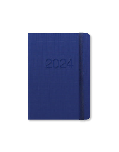 Memo A6 Week to View Diary 2024 - Multilanguage#colour_blue