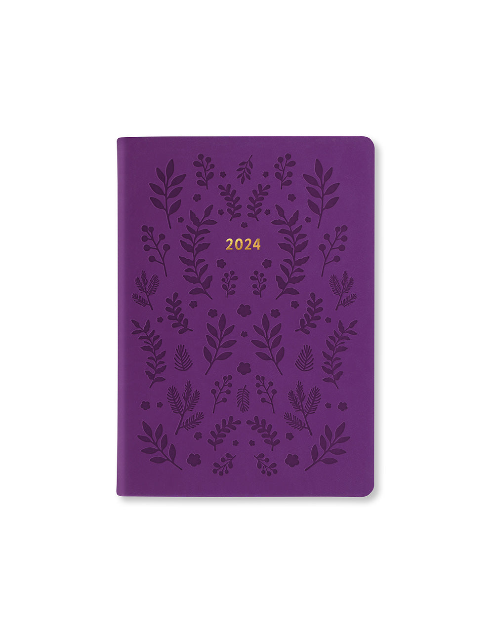 Woodland A6 Week to View Diary 2024 - Multilanguage#colour_purple