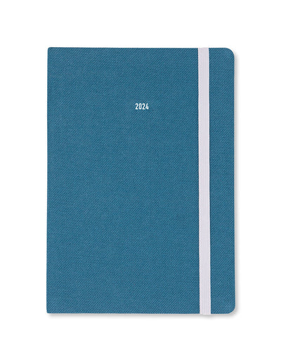 Raw A5 Week to View Diary 2024 - Multilanguage#colour_teal