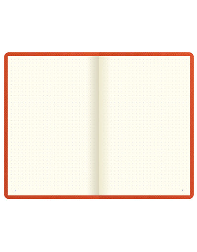Letts Legacy Book Dotted Notebook Orange Dotted Grid#colour_orange