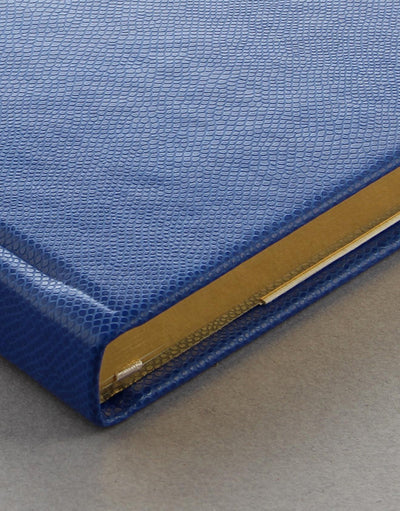 Legacy Book Ruled Notebook Blue Golden Edges#colour_blue