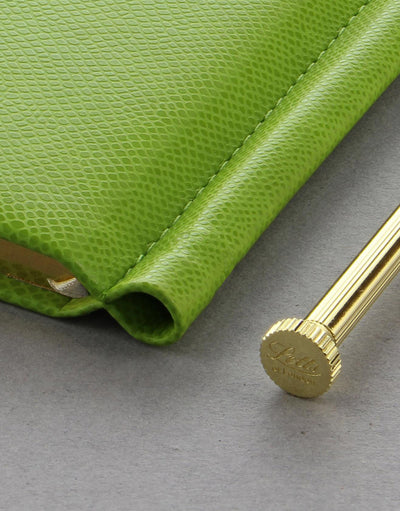 Legacy Slim Pocket Plain Notebook Green with Pen#colour_green
