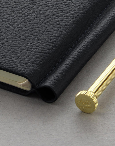Origins Slim Pocket Ruled Notebook Black with Pen#colour_black