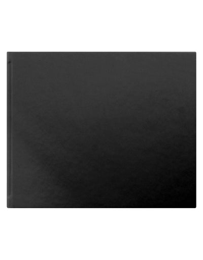 Dazzle Quarto Landscape Plain Guest Book in Black#colour_black