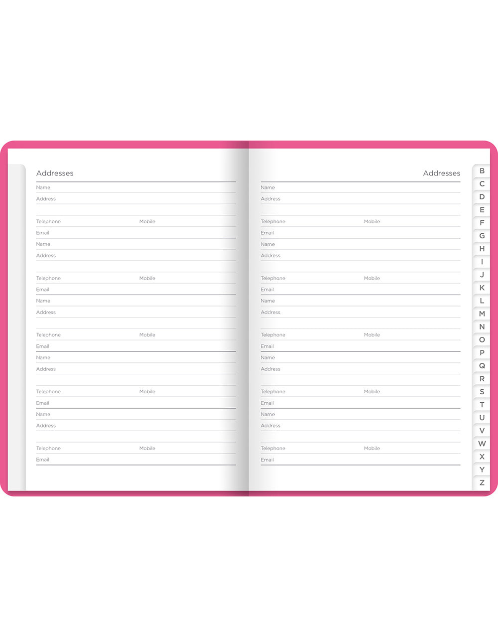 Dazzle A6 Address Book Pink Inside#colour_pink