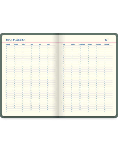 Icon A5 5 year Diary Green Year Planner#colour_green