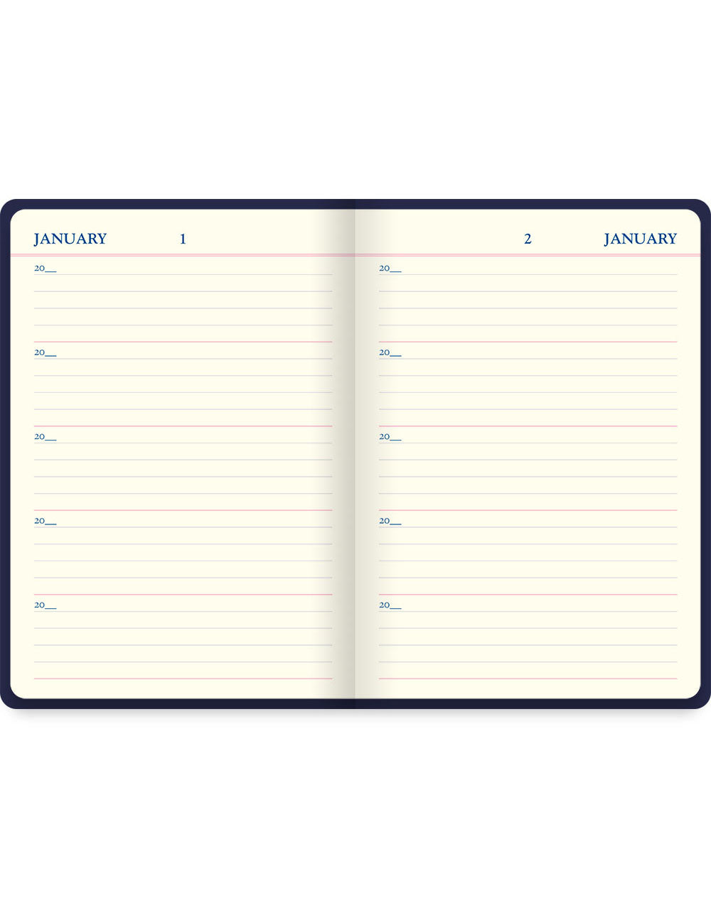 Icon A5 5 year Diary Navy Undated Pages#colour_navy