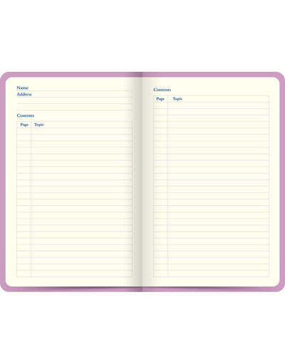 Icon Book Ruled Notebook Pink - Contents pages#colour_pink