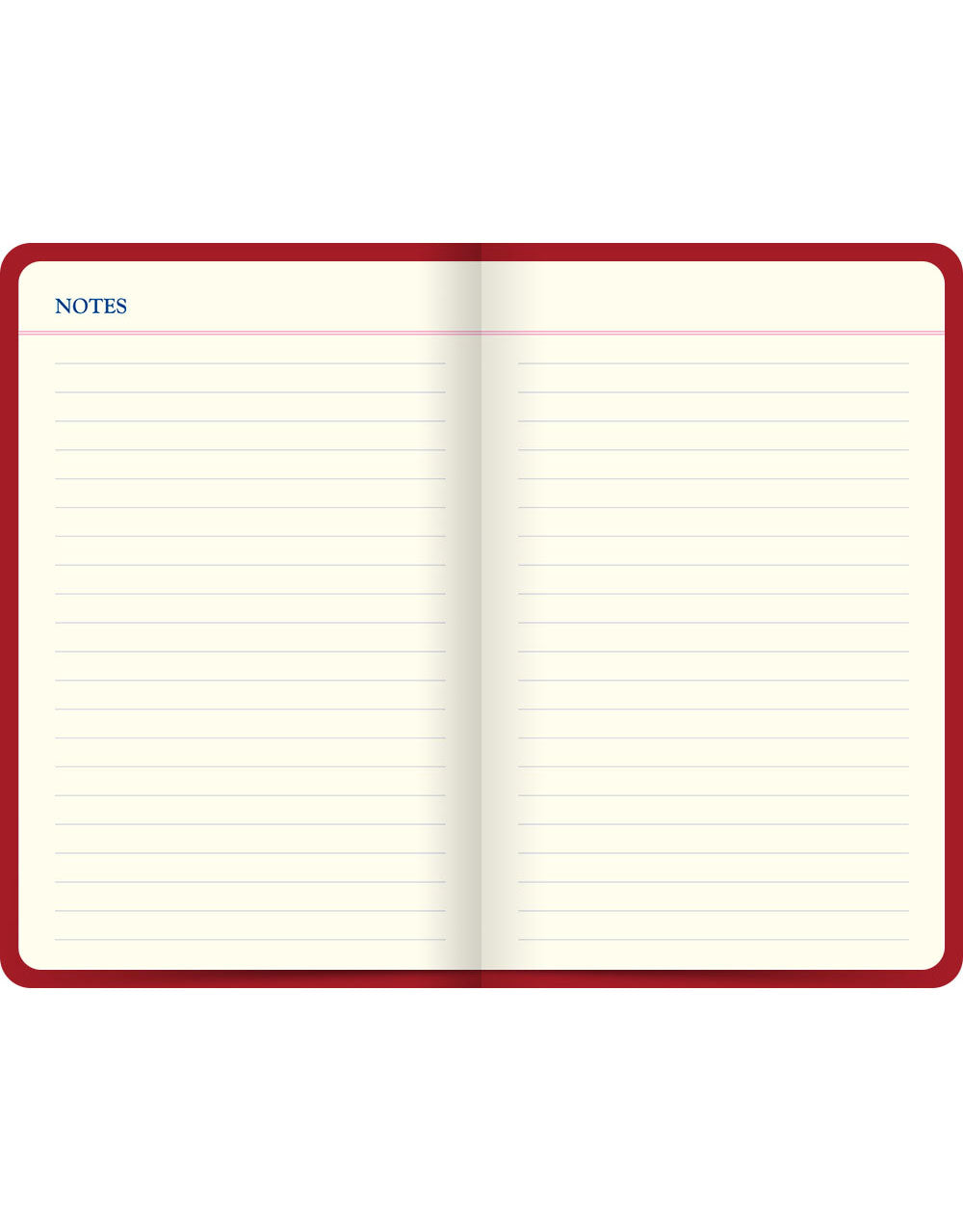 Icon Book Perpetual Diary Red Notes#colour_red