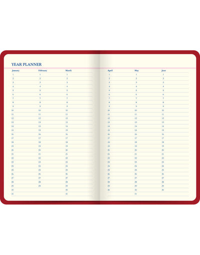 Icon Book Perpetual Diary Red Year Planner#colour_red