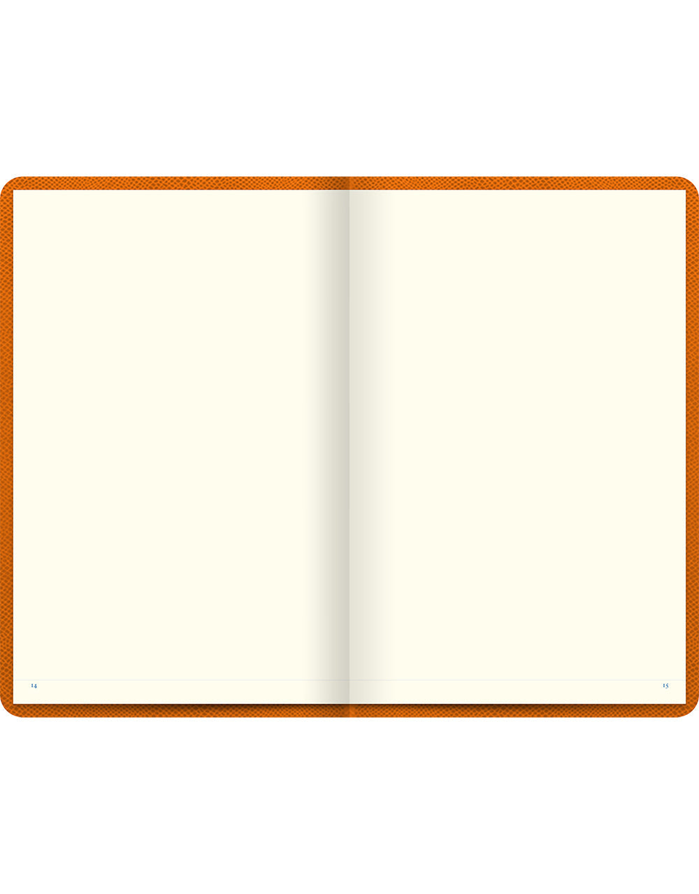 Legacy Book Plain Notebook Orange - Inside#colour_orange
