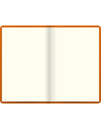 Legacy Book Plain Notebook Orange - Inside#colour_orange