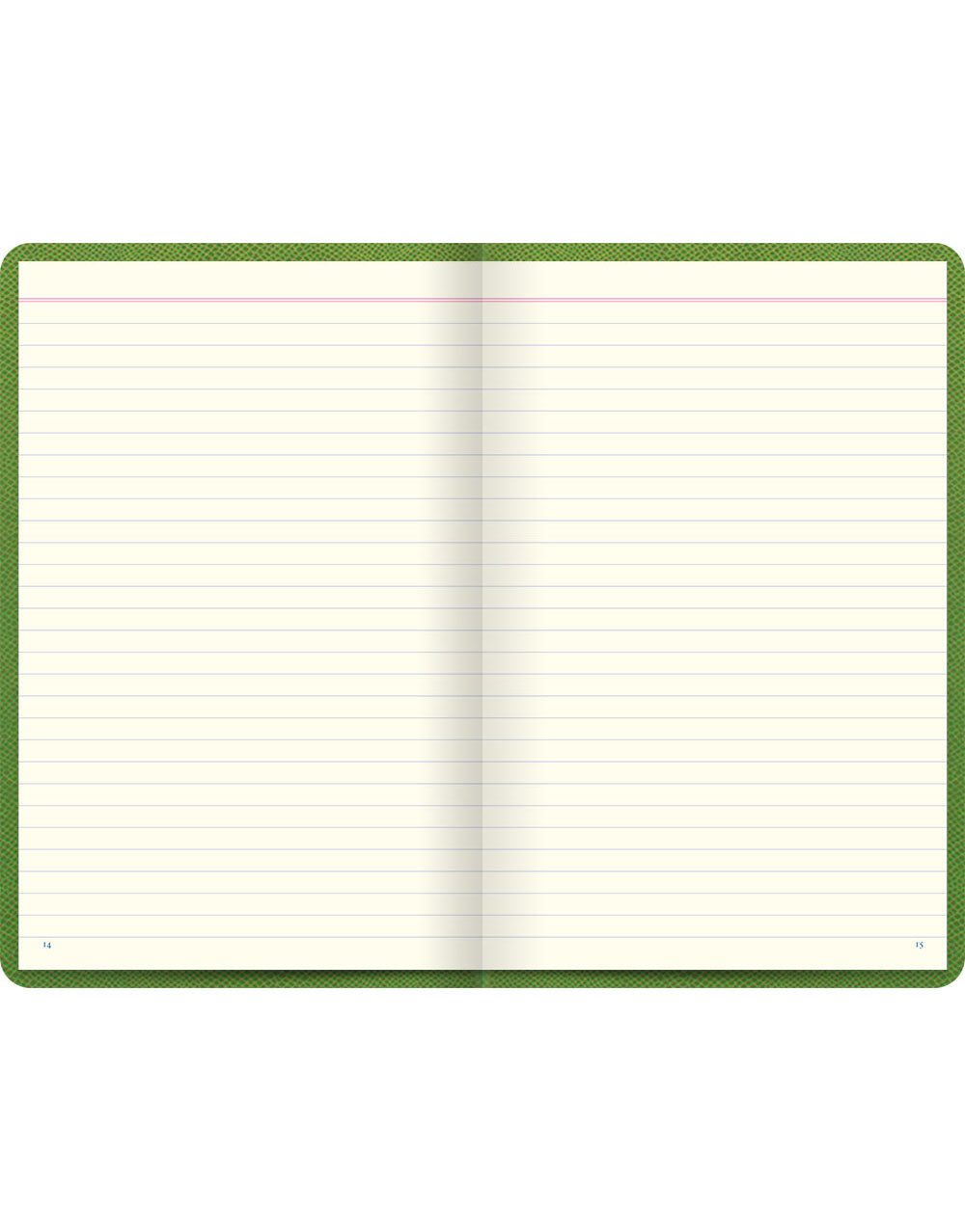 Legacy Book Ruled Notebook Green - Inside#colour_green