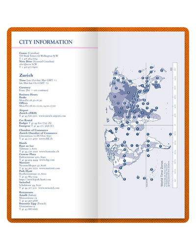 Legacy Slim Pocket Travel Journal Orange City Info and Map#colour_orange