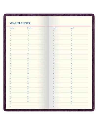 Legacy Slim Pocket Travel Journal Purple Year Planner#colour_purple
