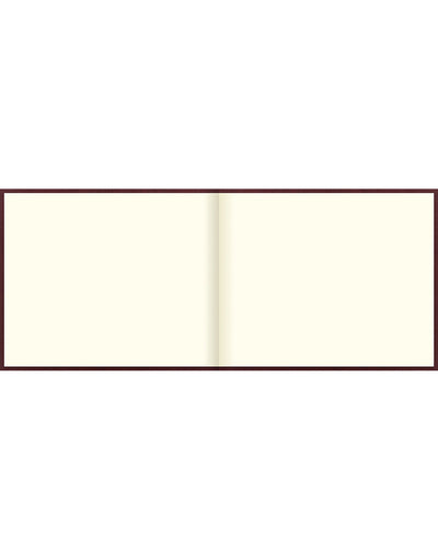 Origins Quarto Landscape Plain Guest Book Chocolate Brown Inside Pages#colour_chocolate