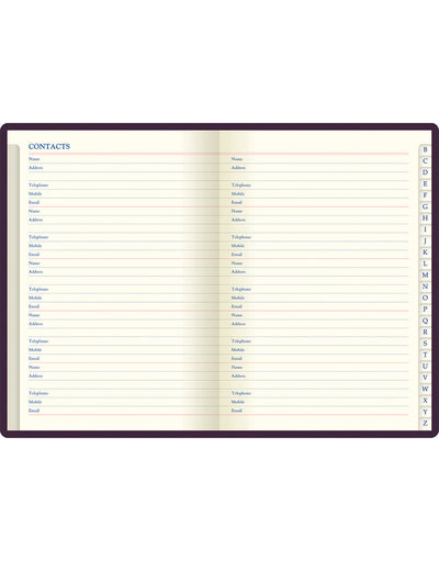 Signature A5 Address Book in Purple by Letts of London#colour_purple